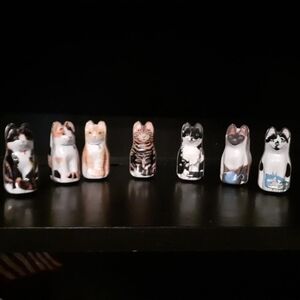 HUNKYDORY 1986 VINTAGE MINI CAT TINS RARE FULL SET OF SEVEN
